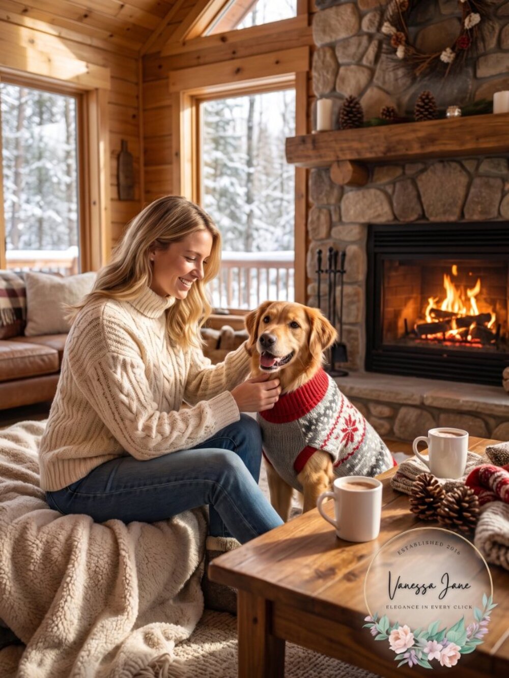 FAMILY Pajamas Matching Winter Fairisle Pet Sweater